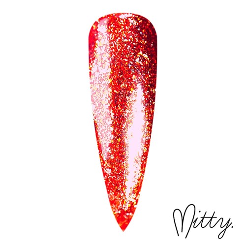 Gel Polish - Platinum Glitter - Kiss Me Red